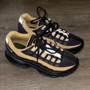 Kids Black and Tan Sneakers